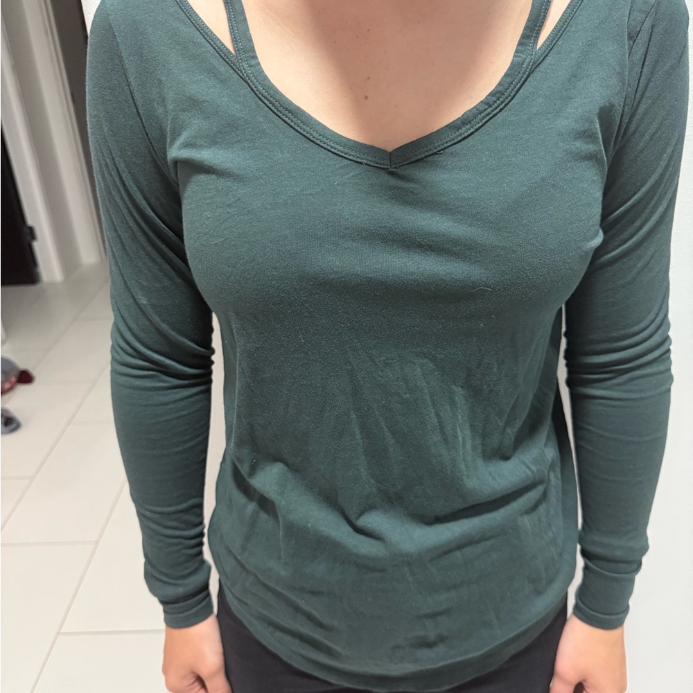 LOFT Teal Long Sleeve Top